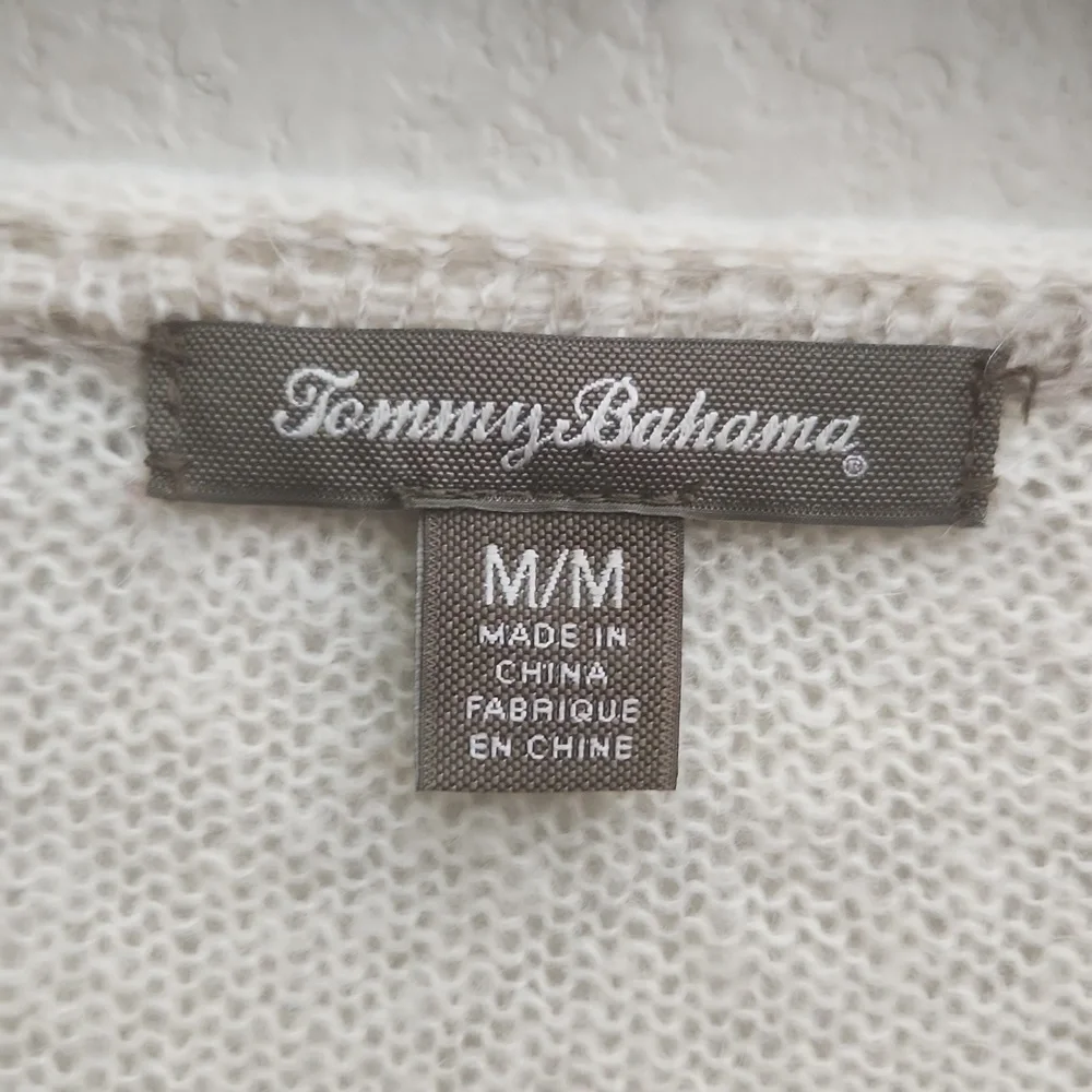 Tommy Bahama Sweater Womens Size M Wool Mohair Tunic Knit Color Block